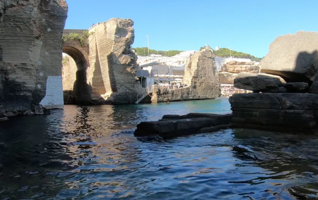 ancient terme ruins in the sea water