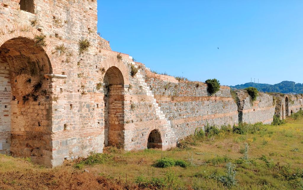 ruin of an old city wall