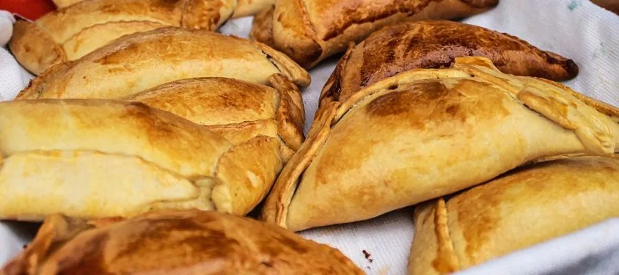 Baked Traditional Lebanese cheese pies on a tray