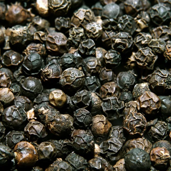 close up of black pepper seeds