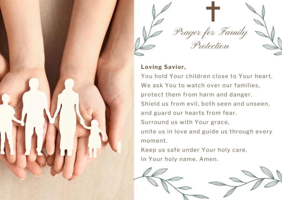 prayer card - family protection